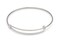 Adjustable Charm Bangle Bracelet Sterling Silver with 4 Free Sterling Silver Jump Rings